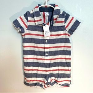 NWT - Baby GAP Striped Romper 6-12M